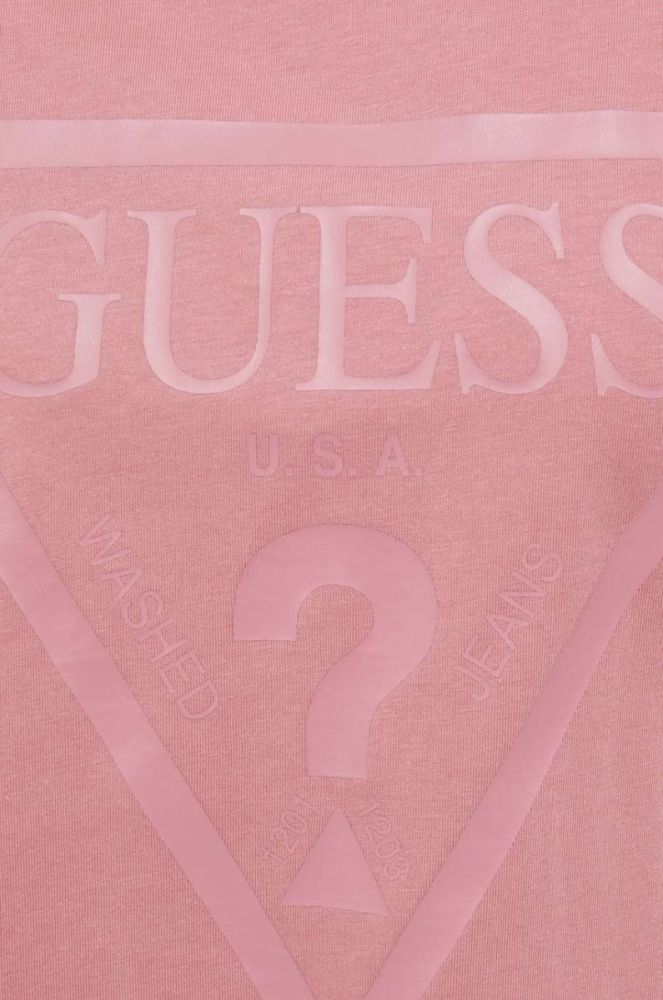 Бавовняна футболка Guess колір рожевий (2834641) фото 5