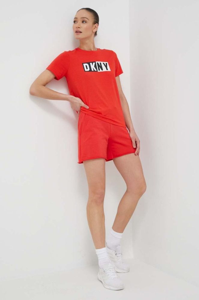 Футболка Dkny жіночий колір червоний фото 2
