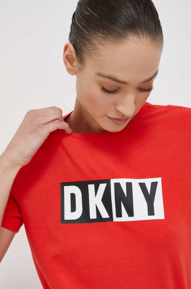 Футболка Dkny жіночий колір червоний фото 4