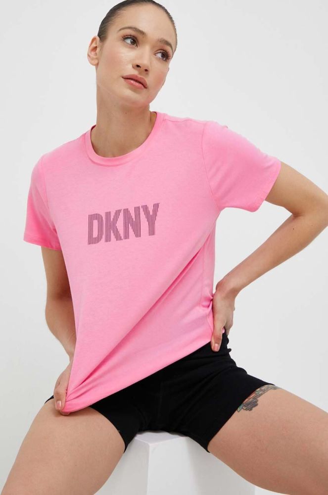 Футболка Dkny жіночий колір рожевий (3183196)