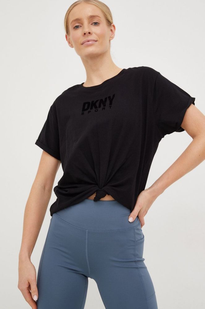 Бавовняна футболка Dkny колір чорний (2772518)