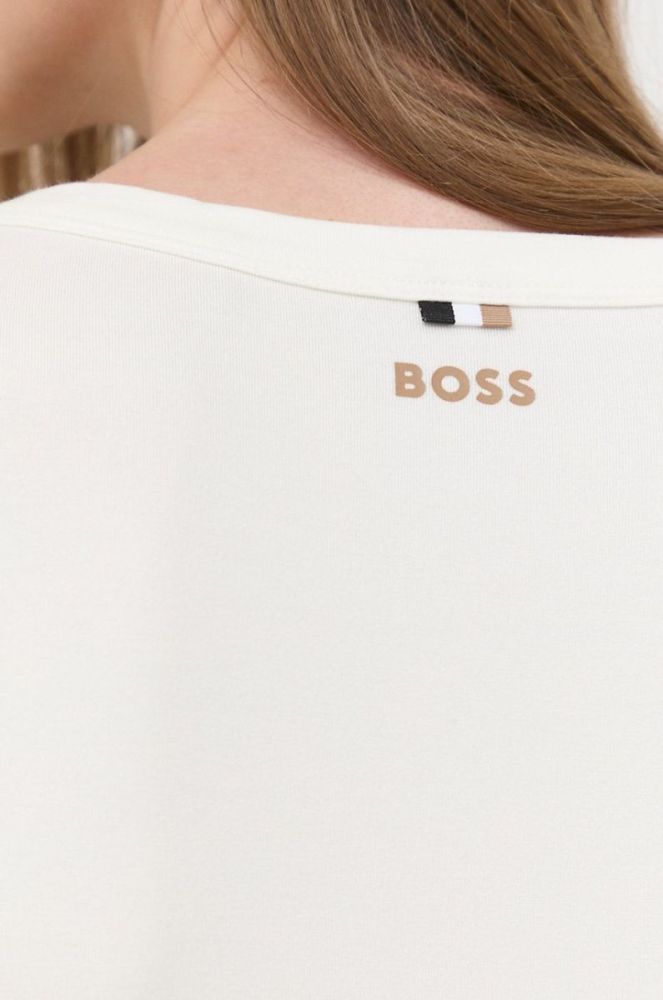 Футболка BOSS жіночий колір бежевий фото 5