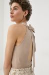 Топ Gestuz жіночий колір бежевий оголена спина