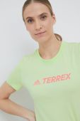 Бавовняна футболка adidas TERREX HE1645 колір зелений