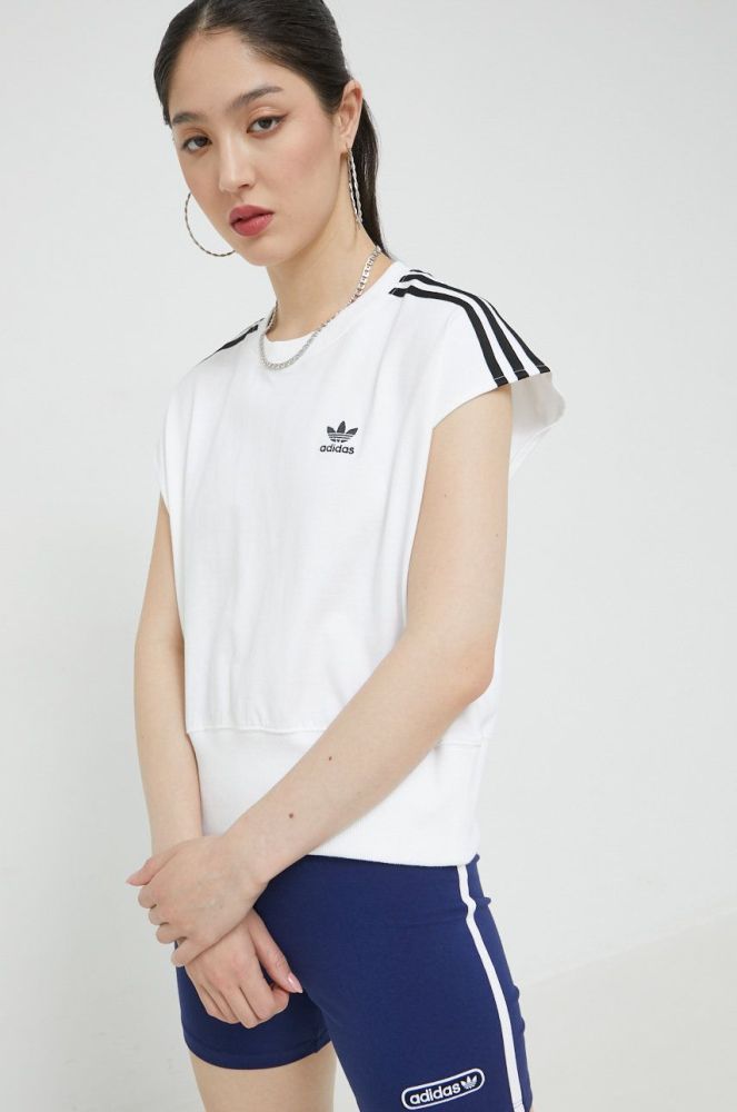 Бавовняна футболка adidas Originals колір білий (2493209)