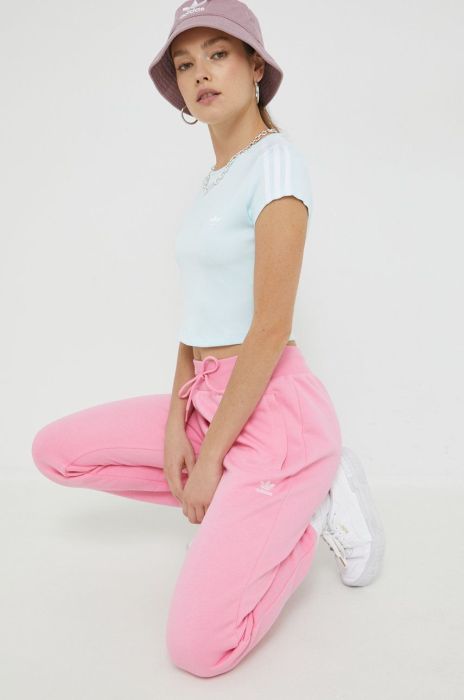 Футболка adidas Originals жіночий колір блакитний (2542103)