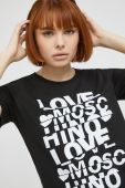 Бавовняна футболка Love Moschino колір чорний (2520677)