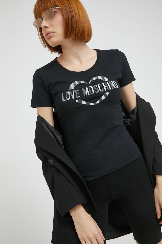 Футболка Love Moschino жіночий колір чорний (2520738)