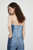 Джинсовий топ Gestuz колір блакитний