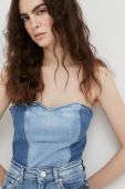Джинсовий топ Gestuz колір блакитний