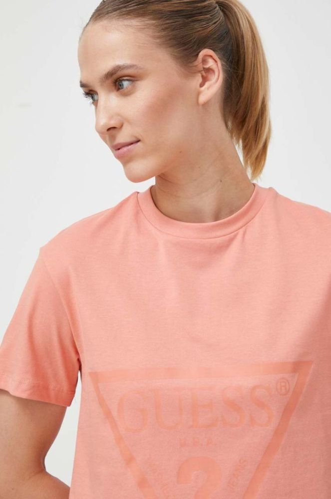 Бавовняна футболка Guess колір помаранчевий (3517510) фото 4