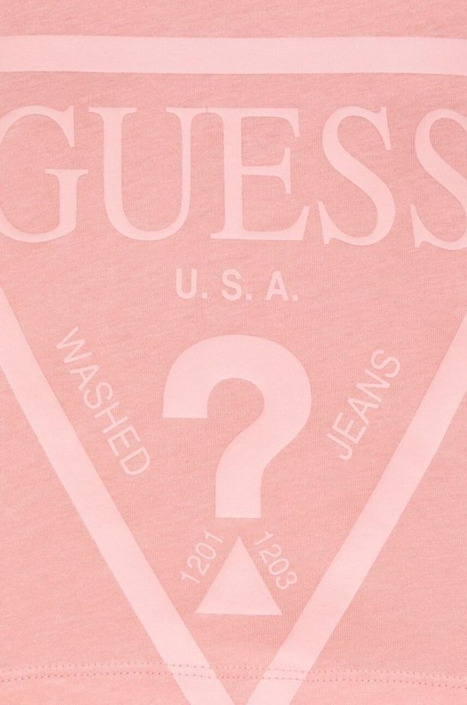 Бавовняна футболка Guess колір рожевий (2850441) фото 5