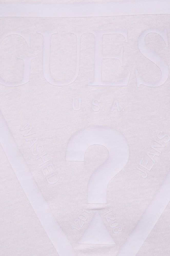 Бавовняна футболка Guess колір фіолетовий (2850436) фото 6