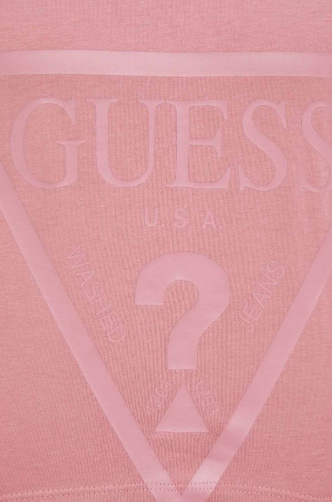 Бавовняна футболка Guess колір рожевий (2834646) фото 5
