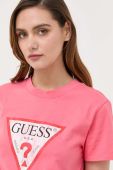 Бавовняна футболка Guess колір рожевий (3308606)