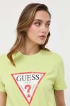 Бавовняна футболка Guess колір зелений (3308610)