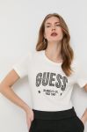 Бавовняна футболка Guess колір бежевий (2695657)