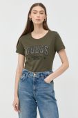 Бавовняна футболка Guess колір зелений (2695661)