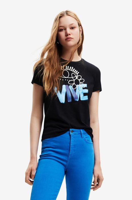 Бавовняна футболка Desigual колір чорний (2589715)