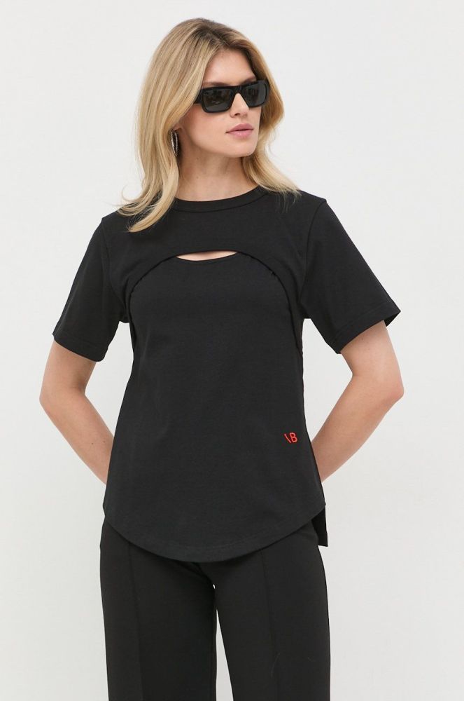 Бавовняна футболка Victoria Beckham колір чорний (2461682)