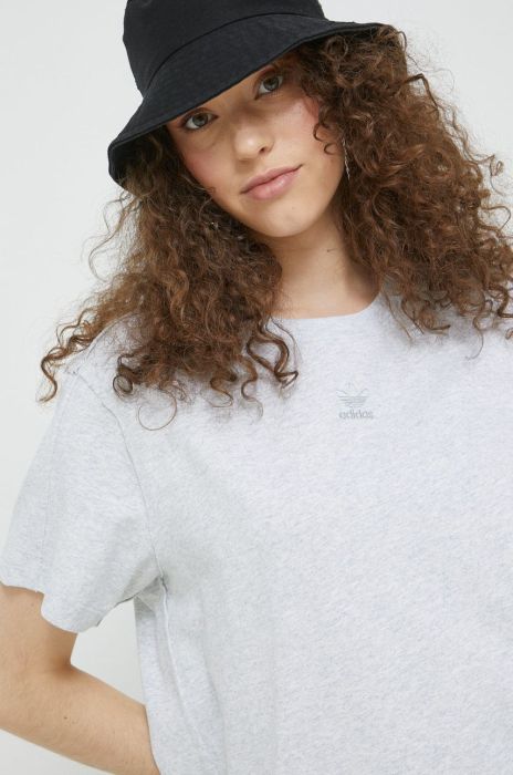 Бавовняна футболка adidas Originals колір сірий
