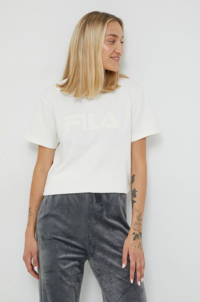 Бавовняна футболка Fila колір бежевий (2610069) фото 4
