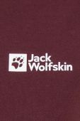 Бавовняна футболка Jack Wolfskin колір бордовий