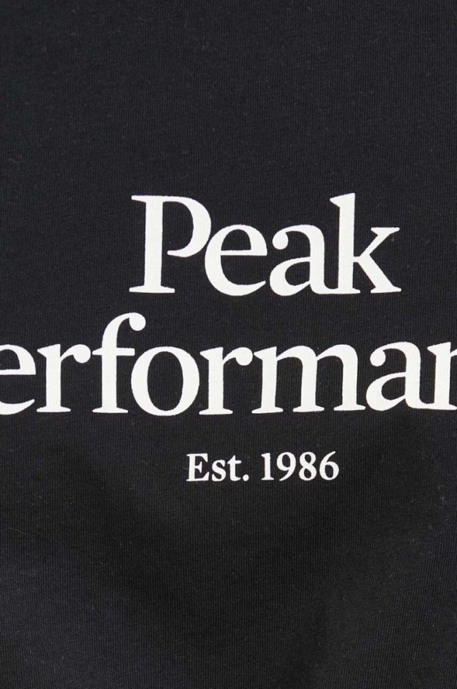 Бавовняна футболка Peak Performance колір чорний (3080290) фото 5