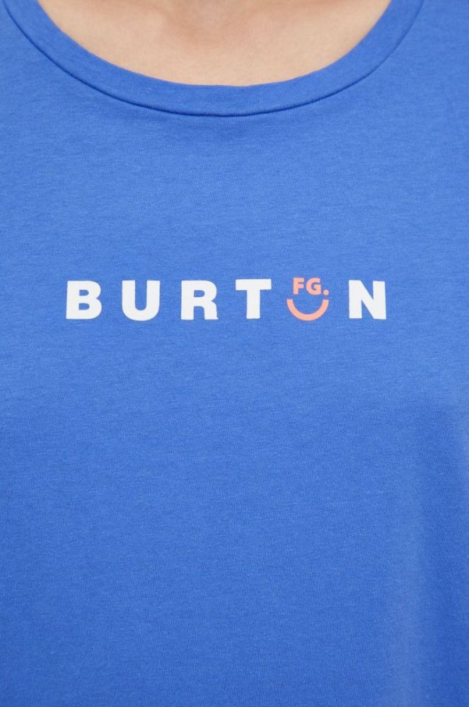 Бавовняна футболка Burton колір блакитний фото 5