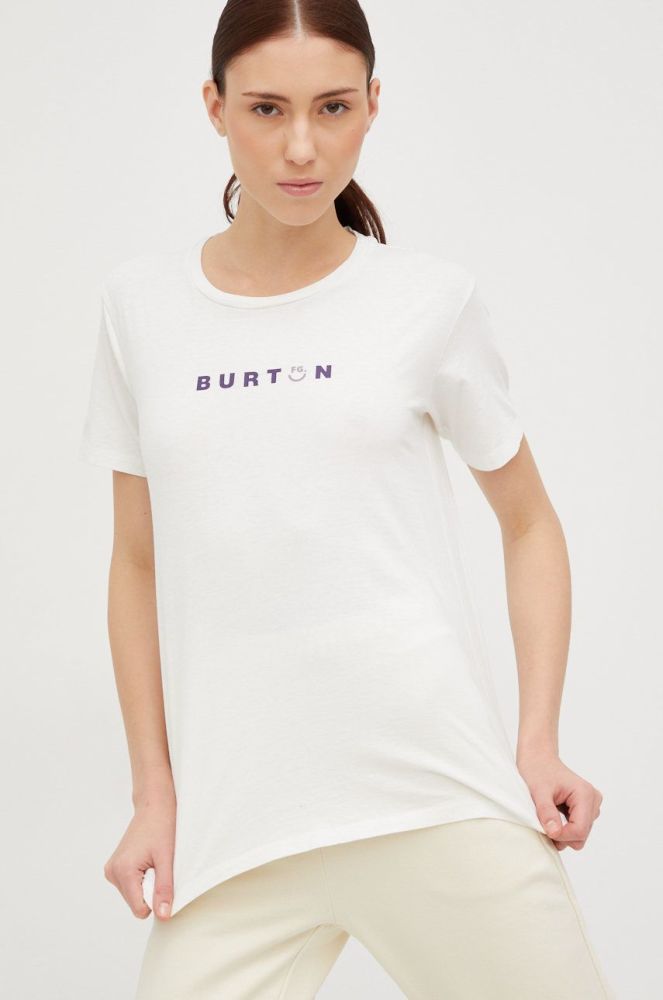 Бавовняна футболка Burton колір білий (2766394)
