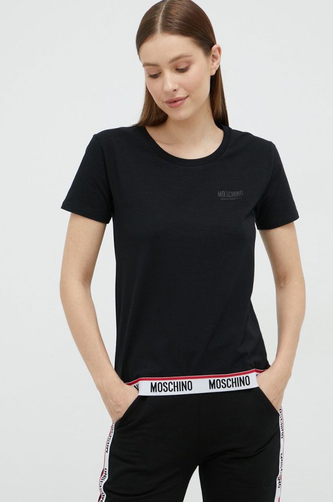 Футболка Moschino Underwear жіночий колір чорний (2759948)