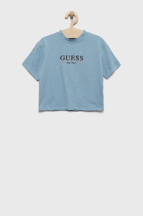 Дитяча футболка Guess колір блакитний (2455515)