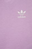 Дитяча бавовняна футболка adidas Originals колір фіолетовий Дитяча бавовняна футболка adidas Originals колір фіолетовий