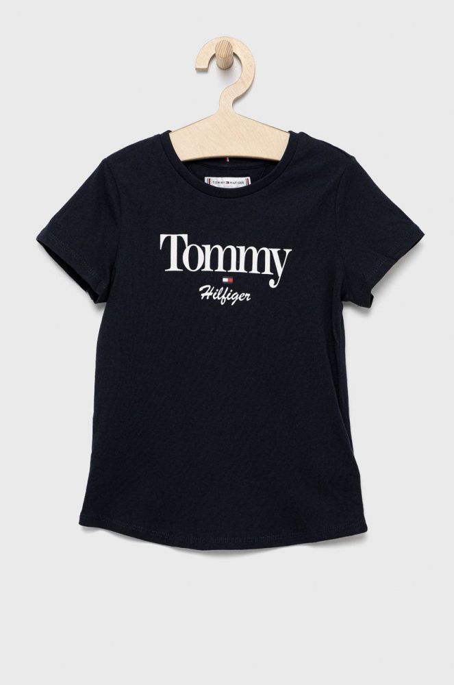 Дитяча бавовняна футболка Tommy Hilfiger колір синій (2431788)