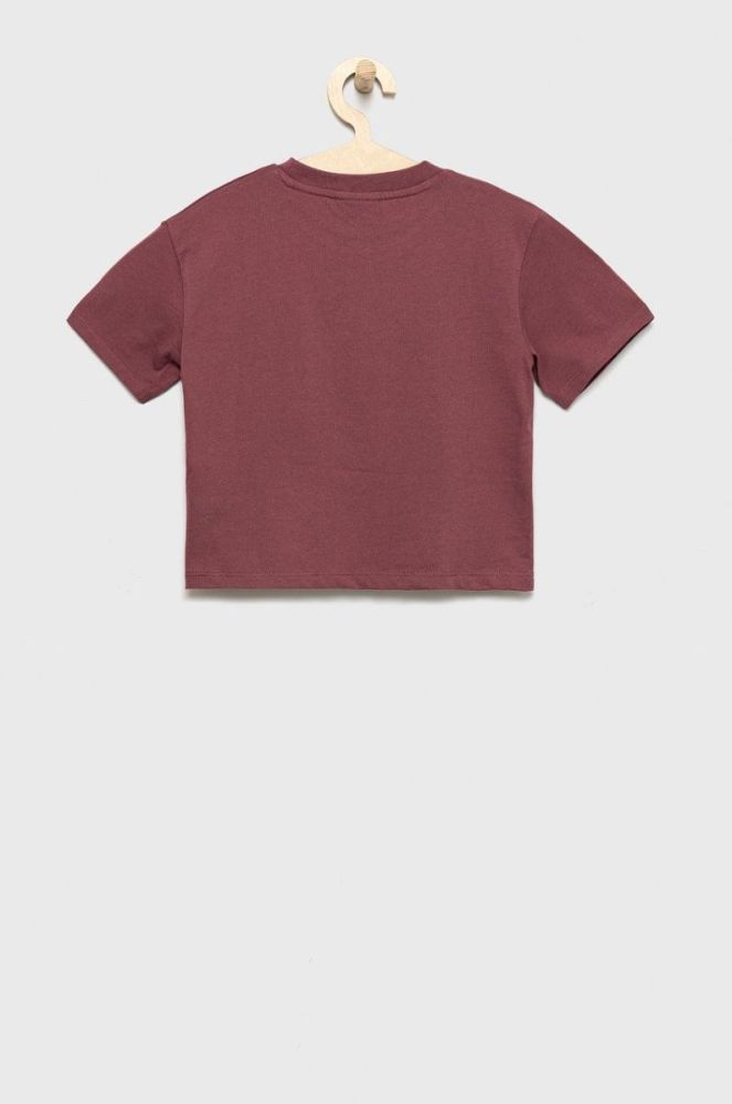 Дитяча бавовняна футболка Guess колір фіолетовий (2566168) фото 2