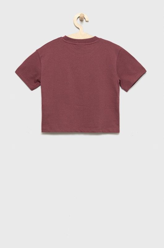 Дитяча бавовняна футболка Guess колір фіолетовий (2566168) фото 2