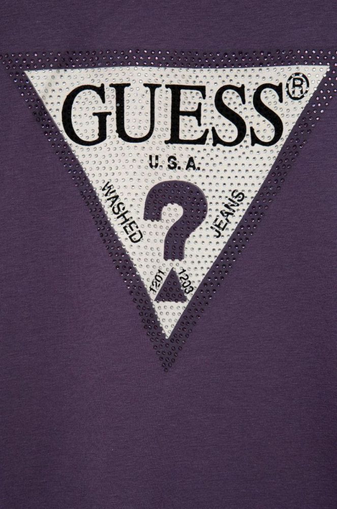 Дитяча футболка Guess колір фіолетовий (2605090) фото 3