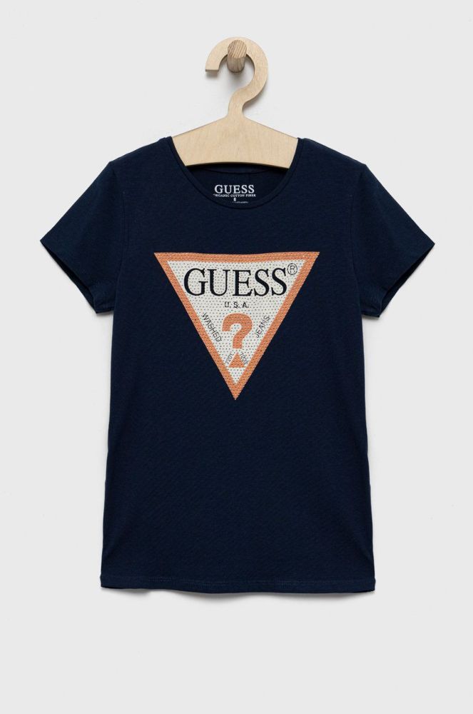 Дитяча футболка Guess колір синій (2605115)