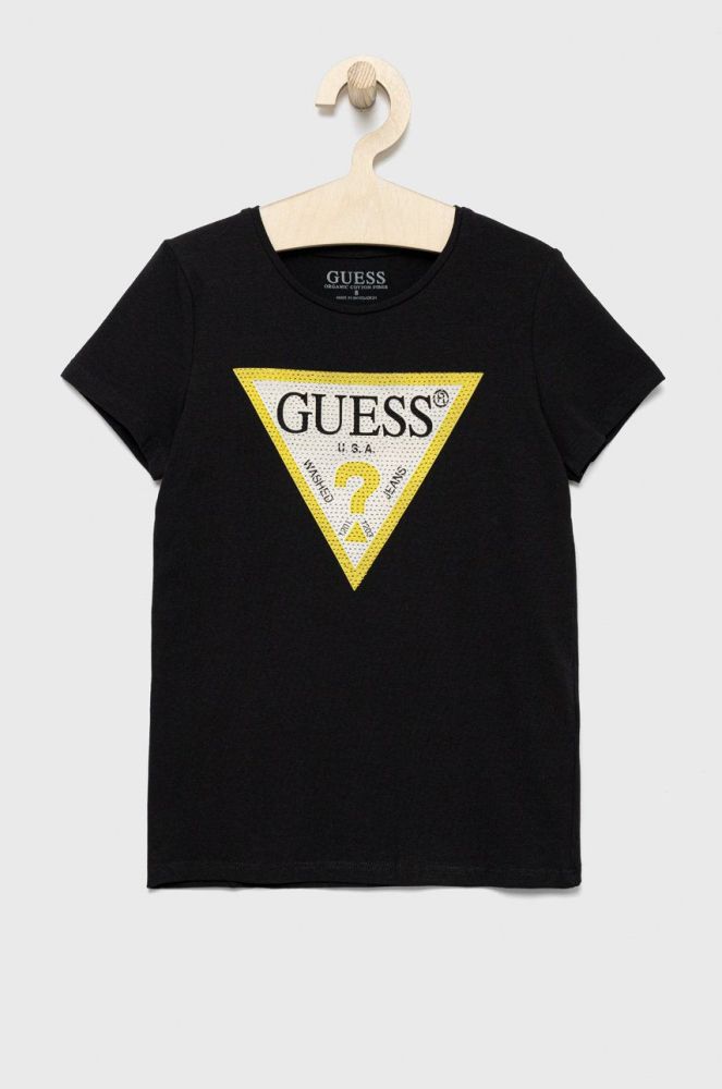 Дитяча футболка Guess колір чорний (2605076)