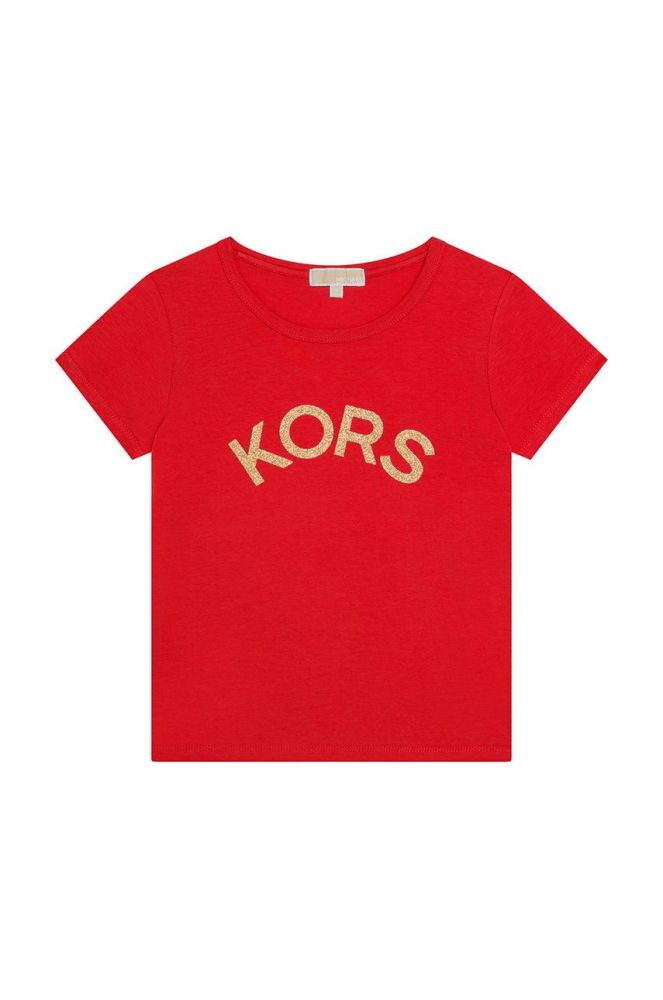 Дитяча бавовняна футболка Michael Kors колір червоний (2553529)