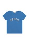 Дитяча бавовняна футболка Michael Kors колір блакитний (2553533)