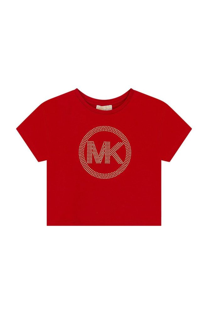 Дитяча бавовняна футболка Michael Kors колір червоний (2692295)
