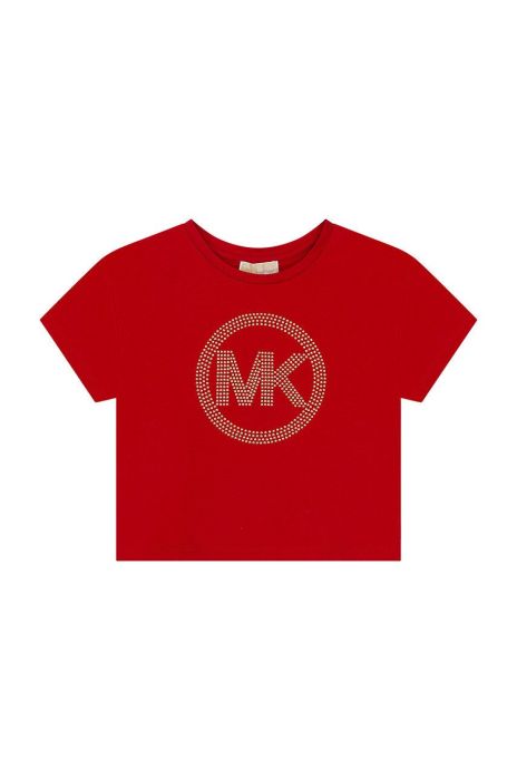 Дитяча бавовняна футболка Michael Kors колір червоний (2692295)