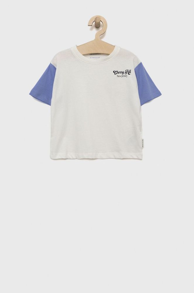 Дитяча бавовняна футболка Tom Tailor колір білий (2640771)