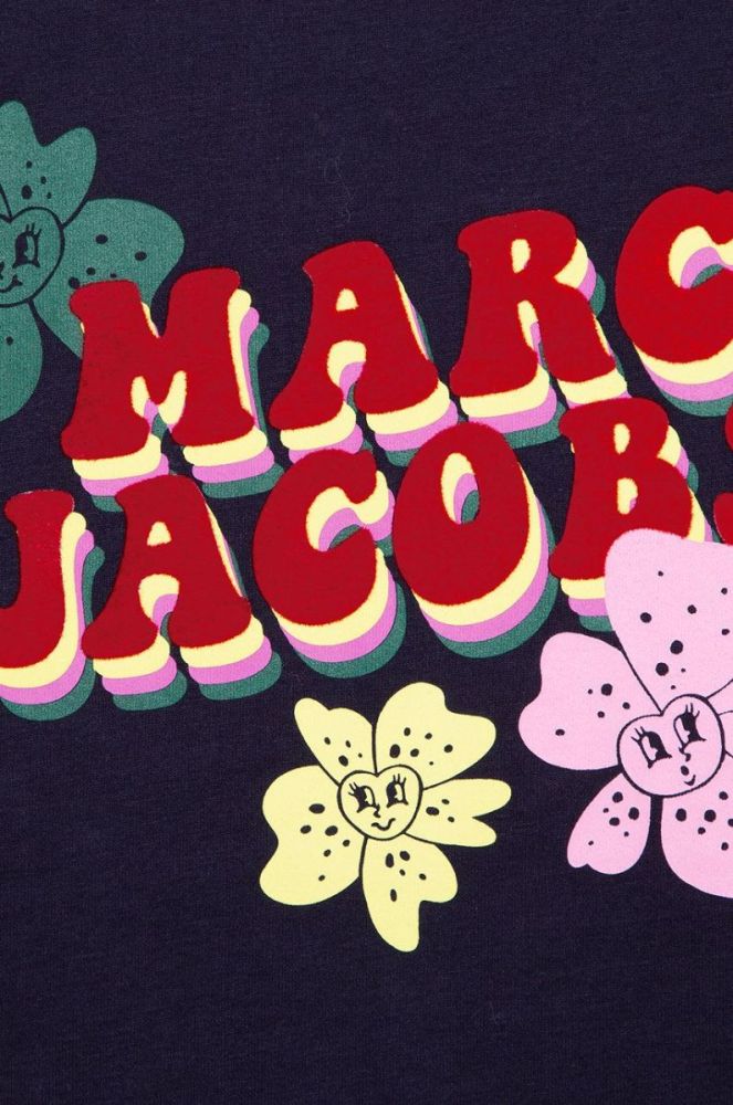 Дитяча бавовняна футболка Marc Jacobs колір синій (2741279) фото 3