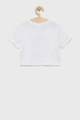 Дитяча бавовняна футболка Kappa колір білий
