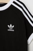 Дитяча бавовняна футболка adidas Originals колір чорний з аплікацією