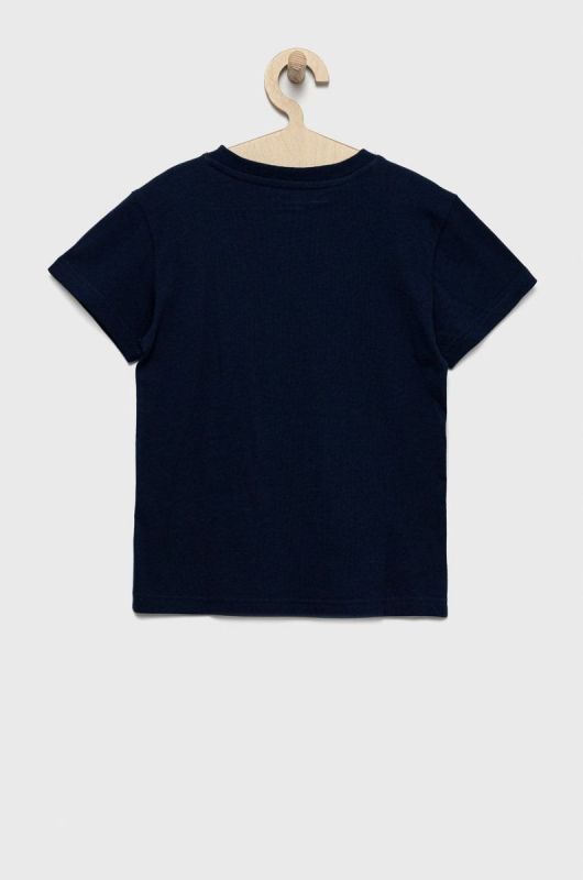 Дитяча бавовняна футболка adidas Originals колір синій з принтом (2504211) фото 2