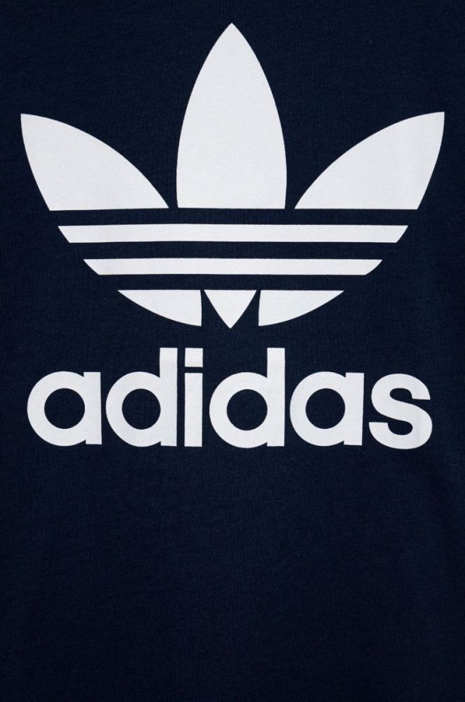 Дитяча бавовняна футболка adidas Originals колір синій з принтом (2504211) фото 3