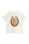 Дитяча футболка Mini Rodini колір бежевий з принтом